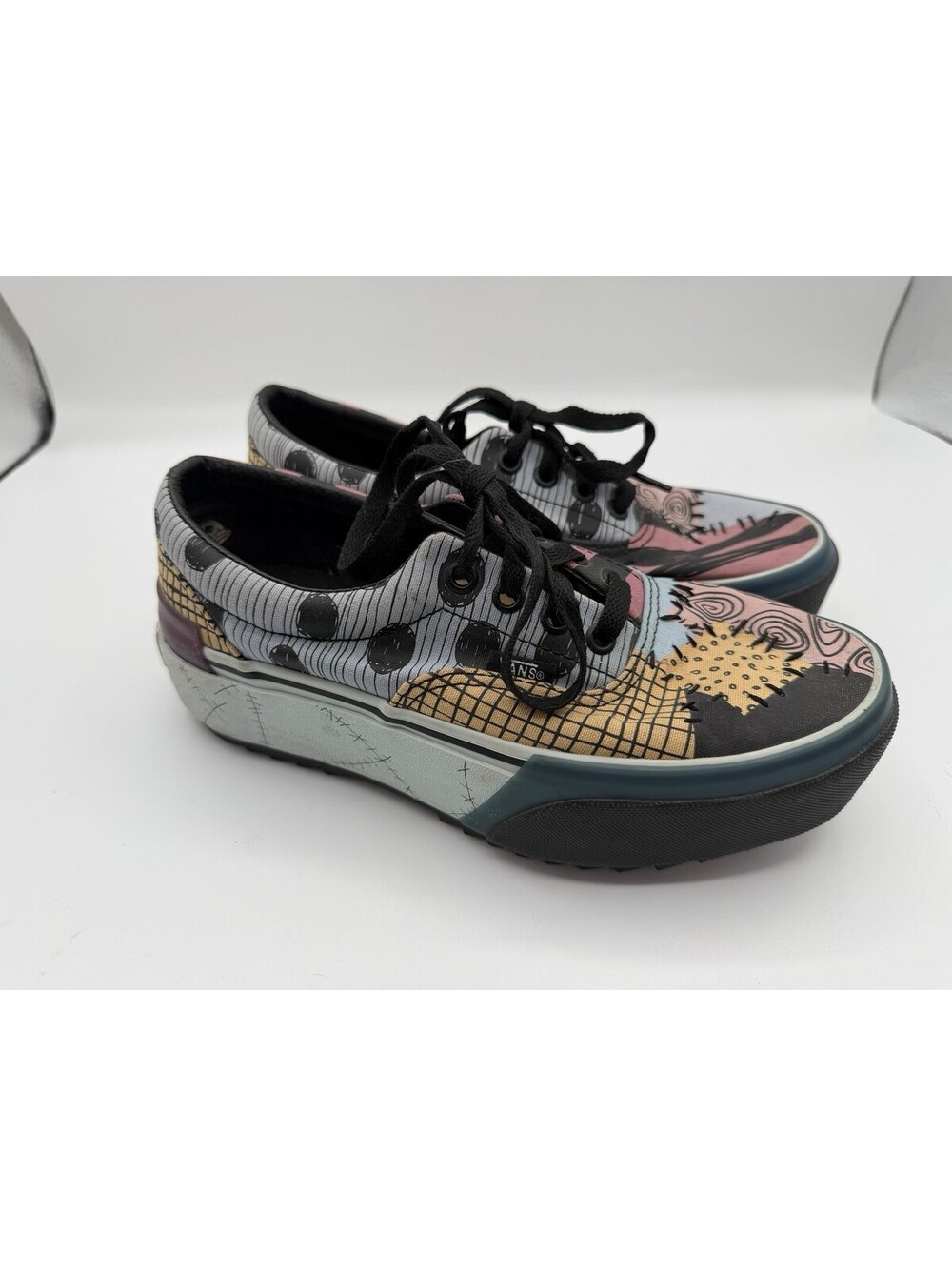 Vans Era Stacked Nightmare Before Christmas Sally Cosplay 5 Platform Halloween